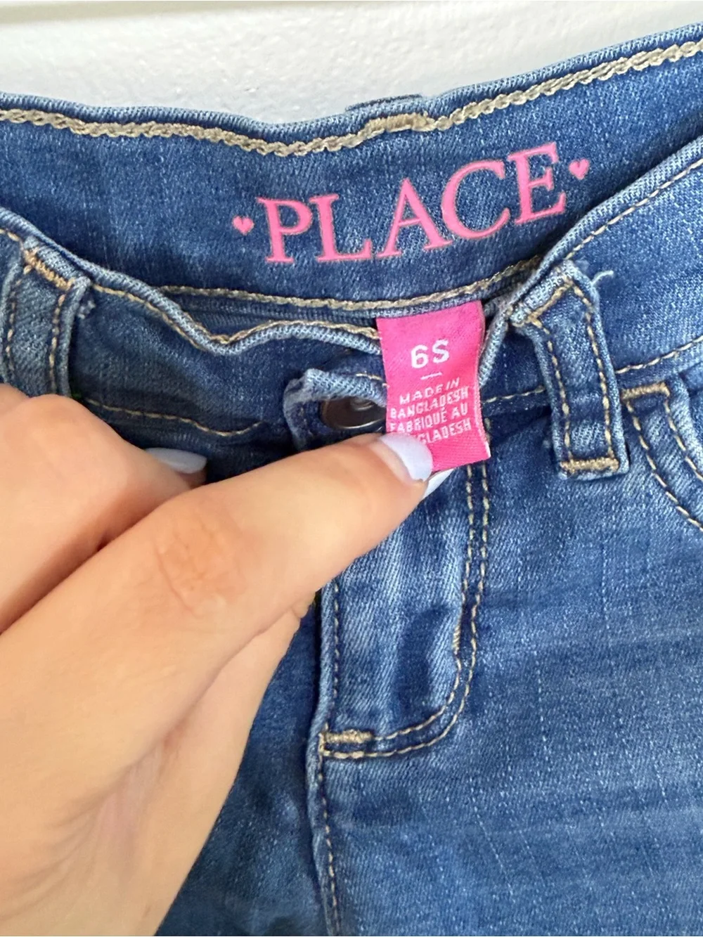 The Children's Place Girls' Blue Denim Bermuda Shorts - 6S